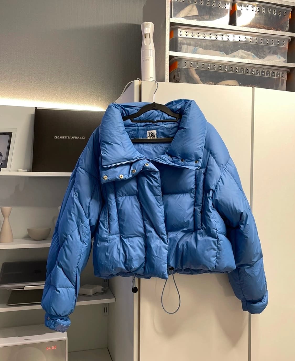 Bacon feather down padded jacket blue 상품이미지2