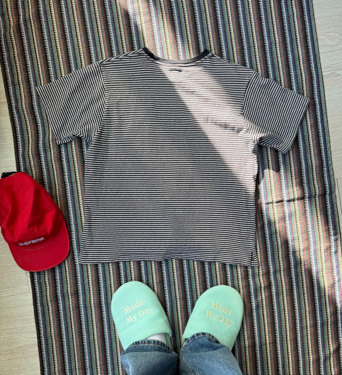 남이서팔 스트라이프 반팔 티셔츠 상품이미지3