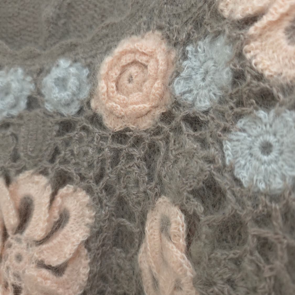 PAOLO VERDI 울혼방 플라워 크로셰 니트 상품이미지8