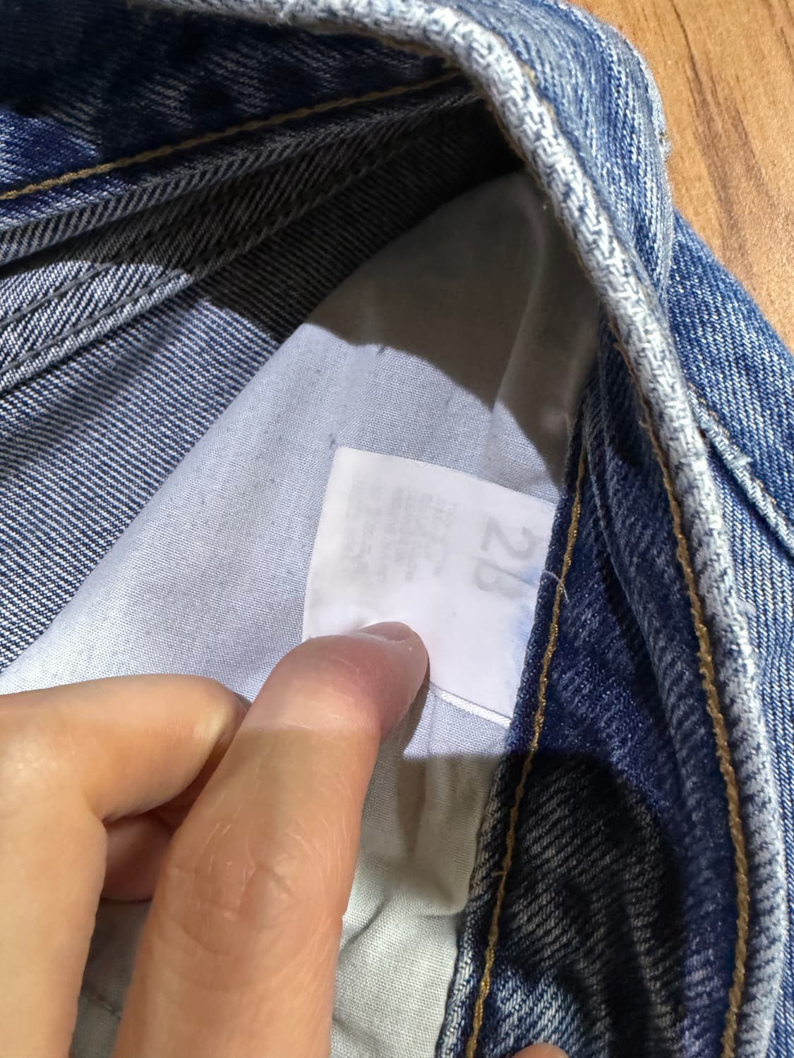 중청 스트레이트핏 데님 팬츠 28사이즈 상품이미지9