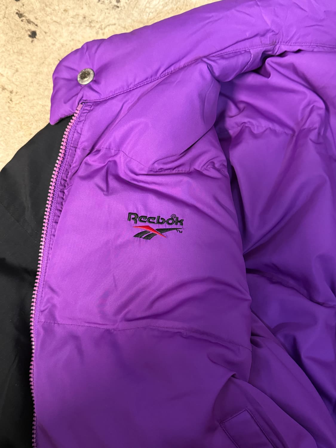 리복 빈티지 양면 오리털 패딩자켓 상품이미지3