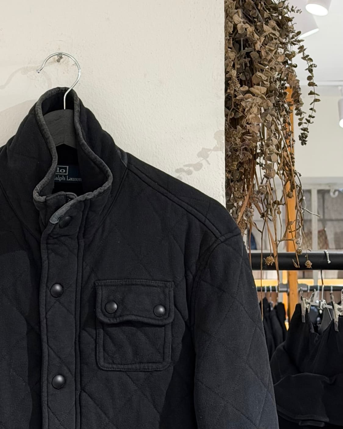 폴로 랄프로렌 블랙 스냅버튼 포켓 퀼티드 자켓 상품이미지3
