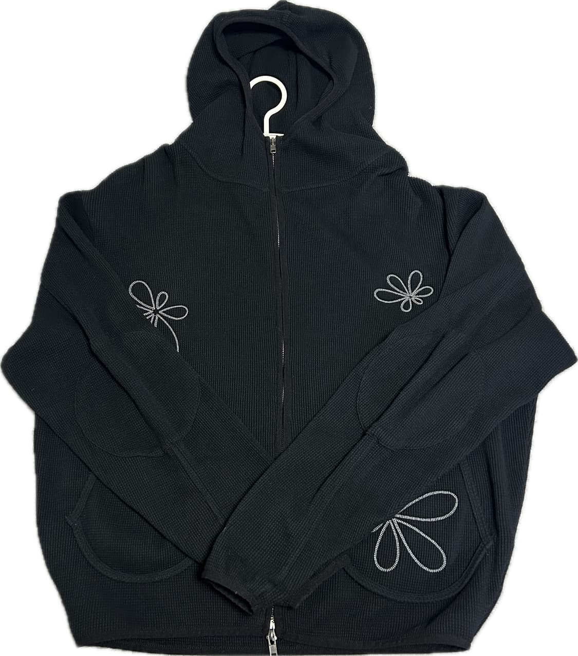 [M] 글랙 헤이즈 와플 후드집업 (BLACK) 상품이미지2