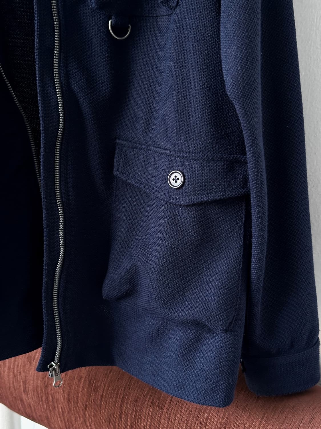 Knit fabric hooded design jacket 상품이미지4