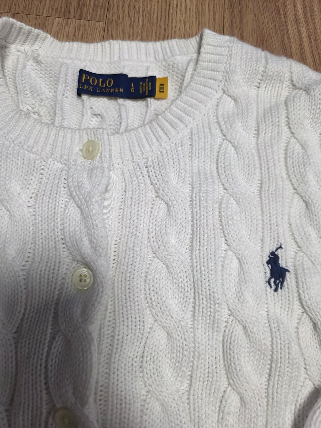 폴로 랄프로렌 케이블 니트 가디건 L 상품이미지2