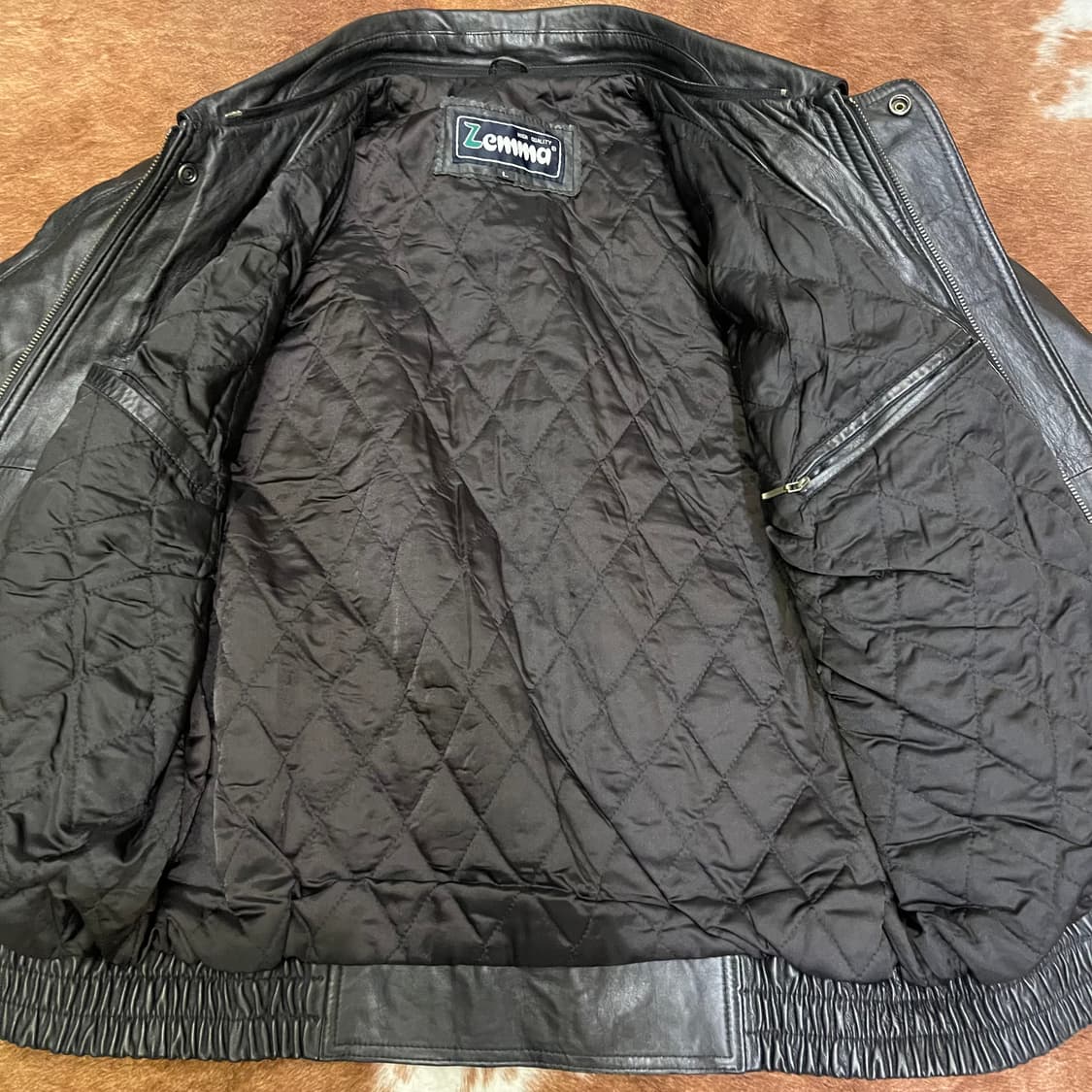 90's 빈티지 레더 자켓 상품이미지5