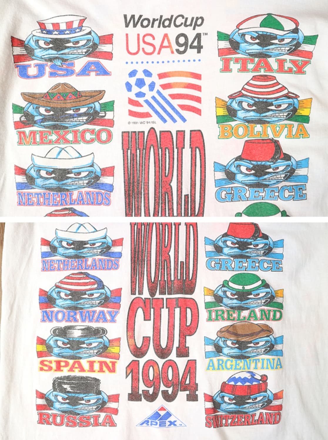 
미국메이드 90S 1994년 미국 월드컵 기념 티셔츠

M 세탁완료  상품이미지3