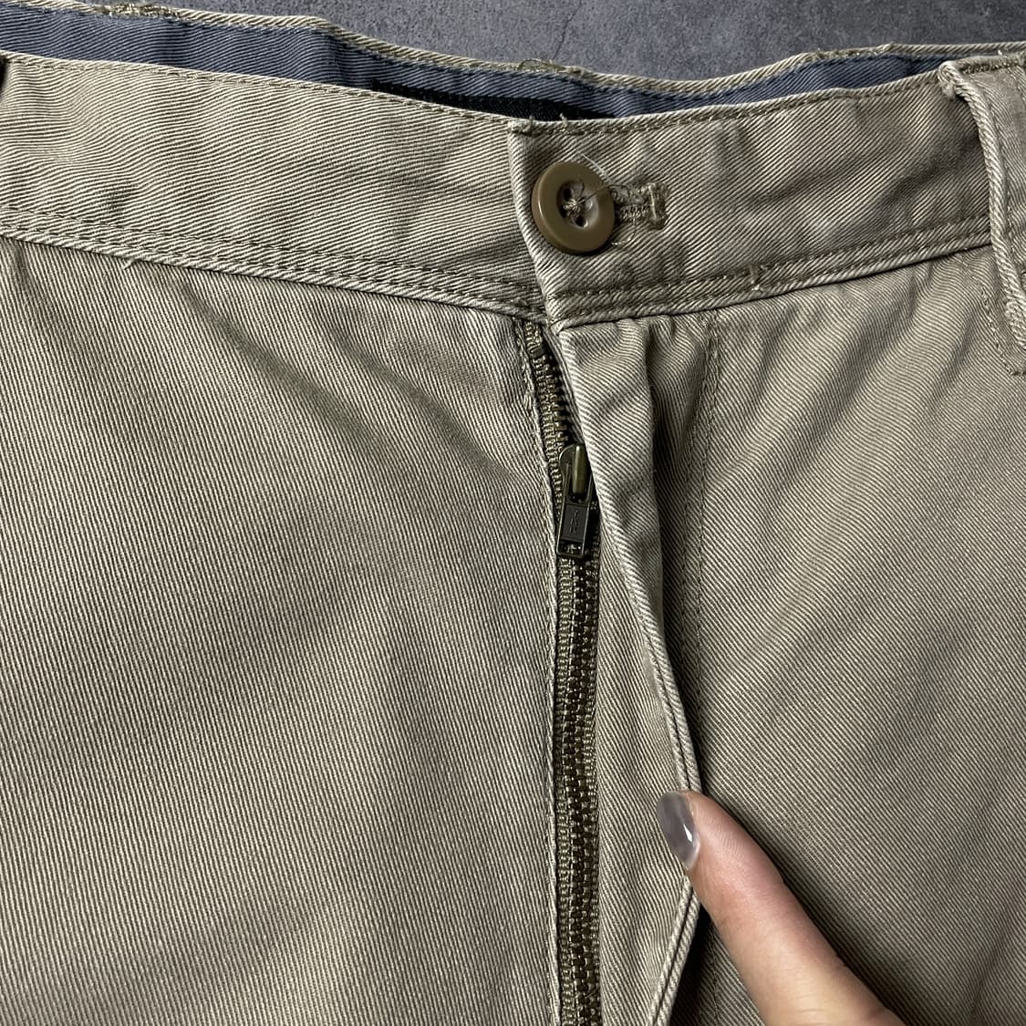 VANHEUSEN 빈티지 베이지 코튼 카고 하프 팬츠 A00764 상품이미지3