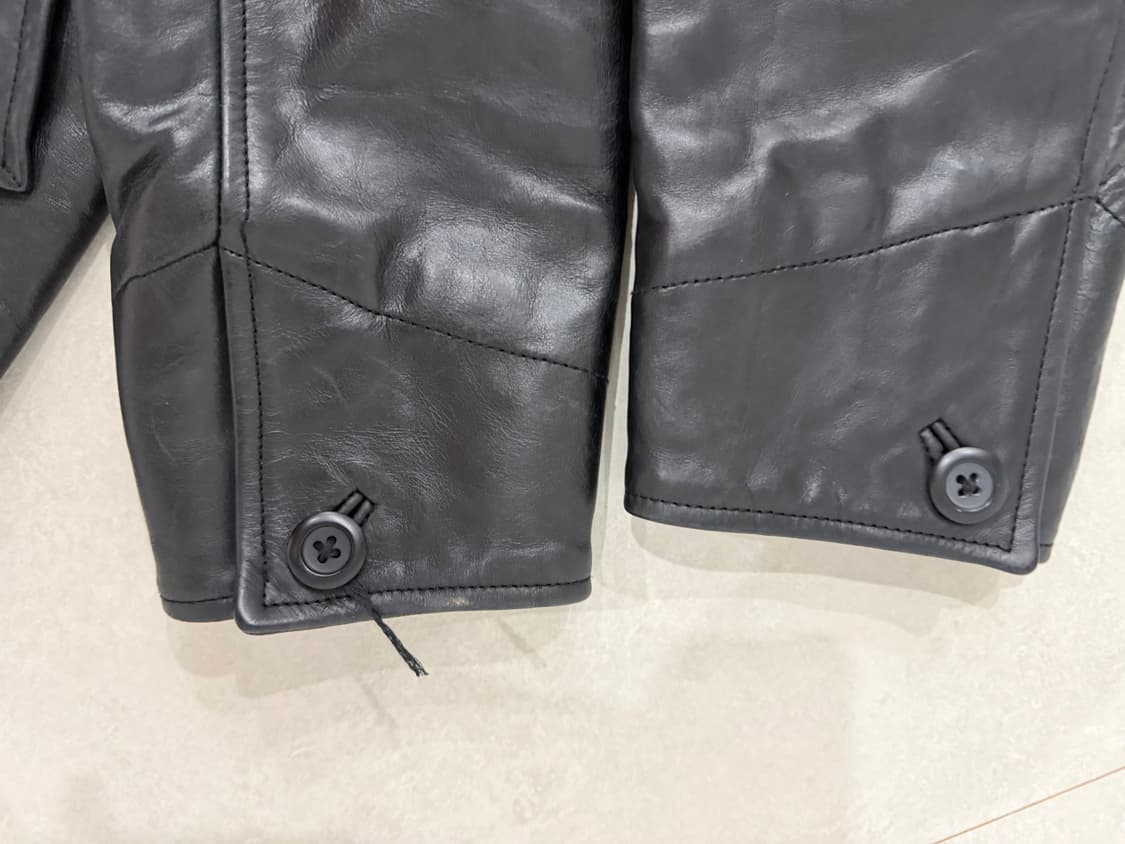 Gap 올드갭 블랙 레더 카코트 S 상품이미지8