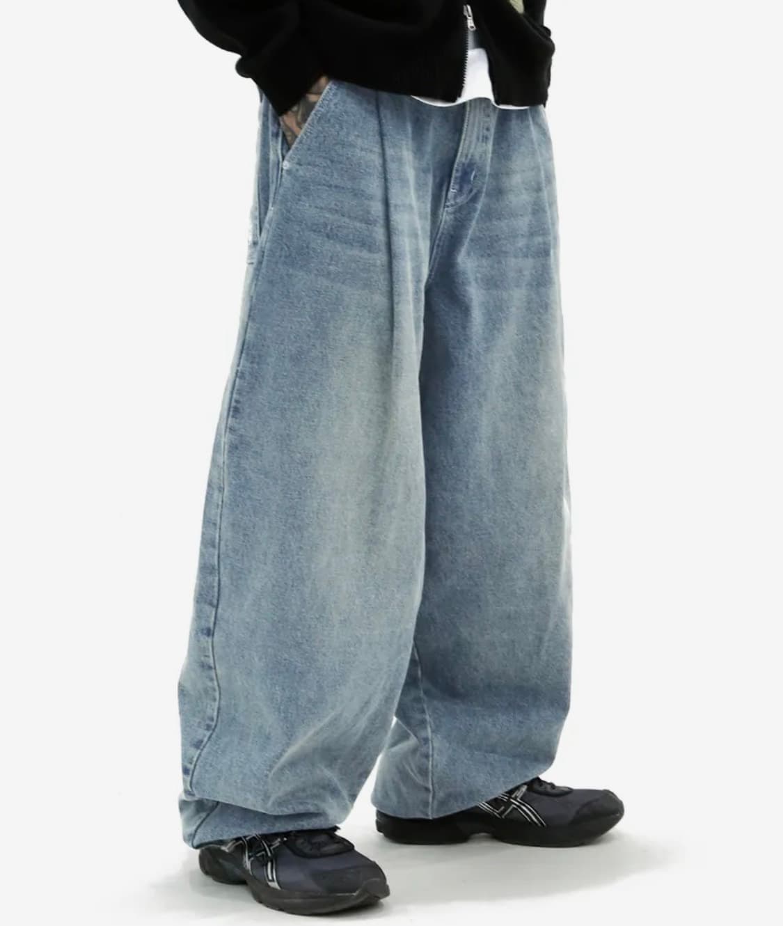 엑스톤즈 빅 와이드 벌룬 데님 팬츠 상품이미지1