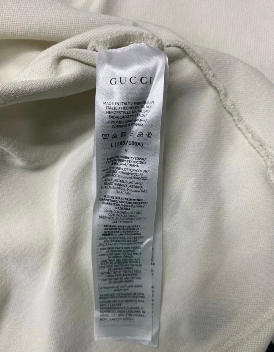 구찌 Gucci 카라 코튼 피케 티셔츠 L 상품이미지7