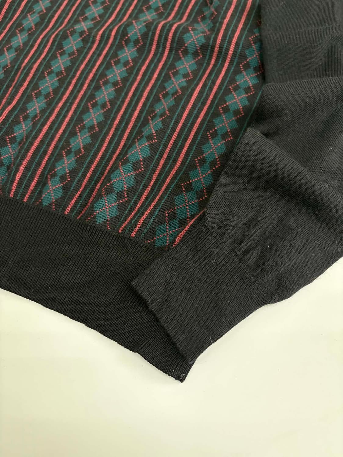 [95] 입생로랑 아가일 멀티 체크 울 니트 스웨터 상품이미지8