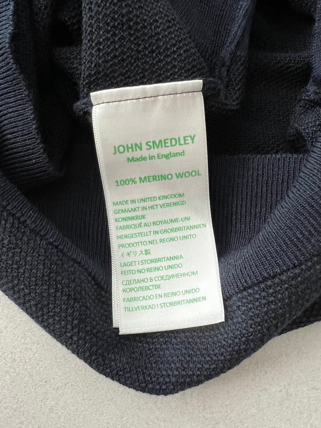 존스메들리 메리노울 텍스처 니트 네이비 L 상품이미지8