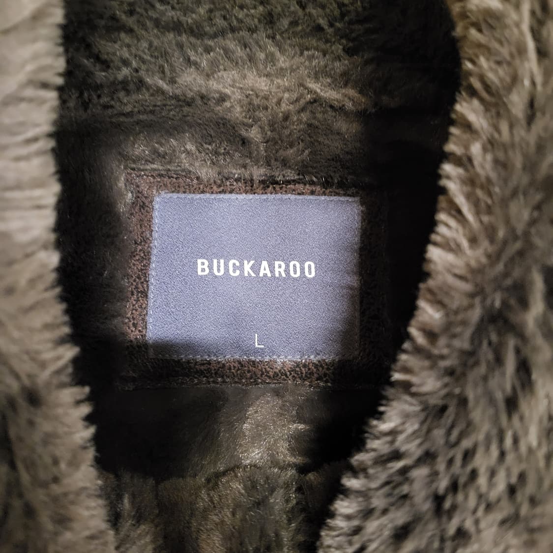 버커루 하이넥 빈티지 무스탕 자켓 (L) 상품이미지4