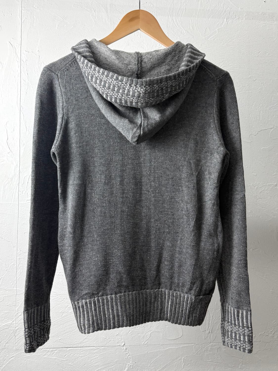 Camucamu 니트 후드 집업 상품이미지5