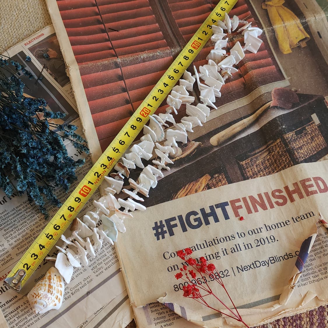 90s 프랑스 빈티지 쥬얼리 하와이안 서퍼 비치 쉘 목걸이 빈티지 목걸이 상품이미지4