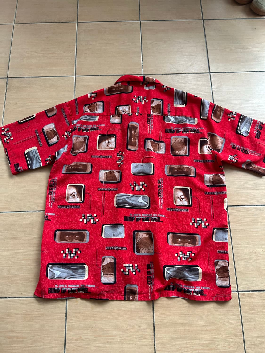 90-00‘s 로카웨어 패턴셔츠 3XL 상품이미지4