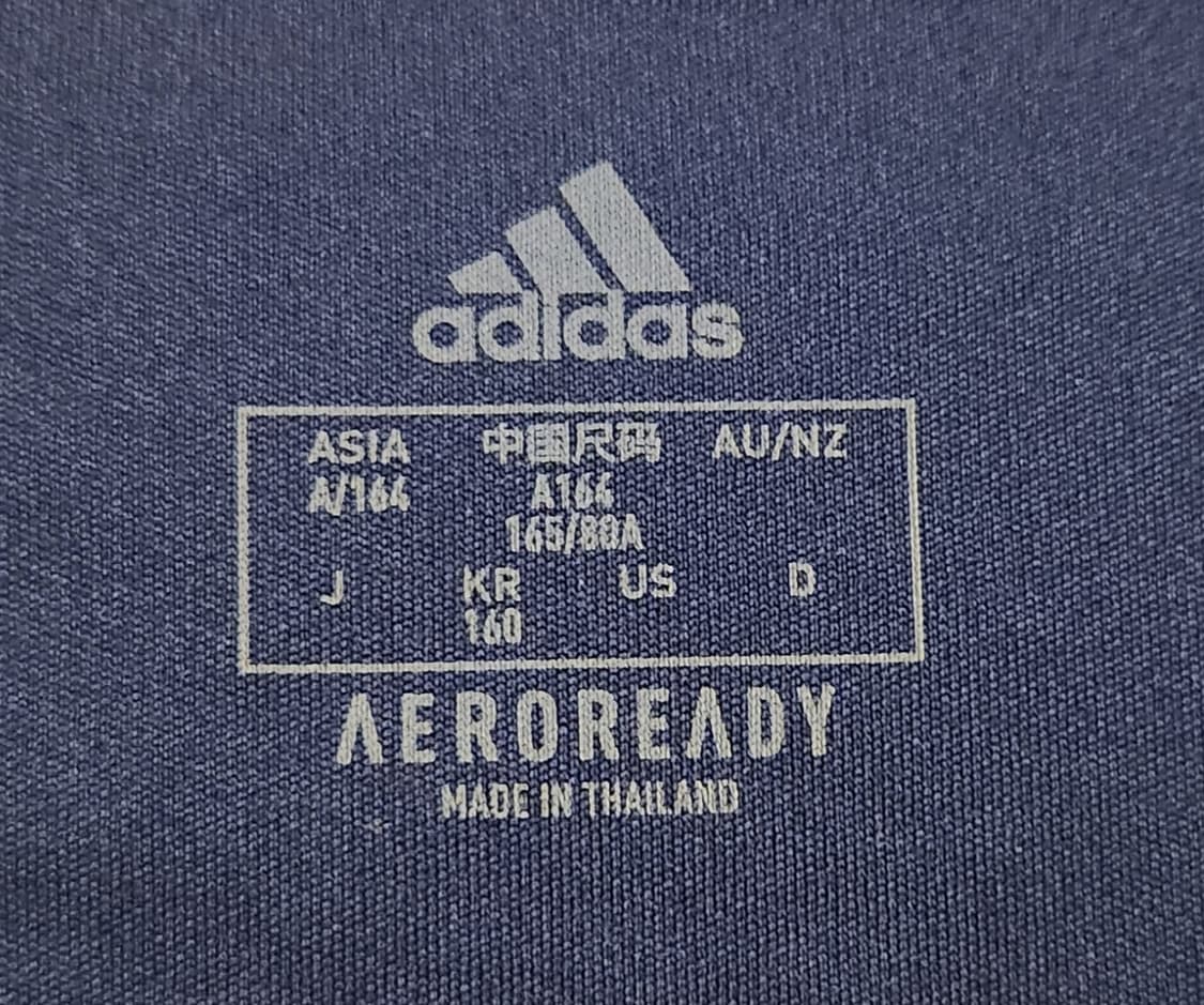아디다스 에어로레디 화이트숄더 반팔 티셔츠 네이비 상품이미지2