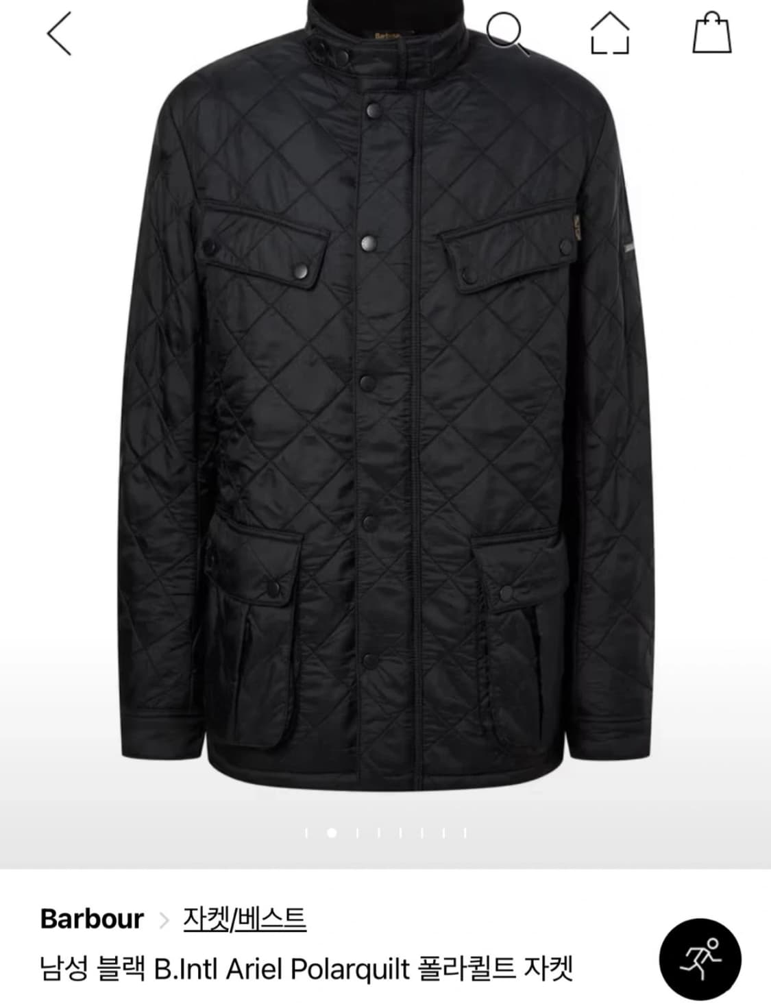 바버 인터네셔널 아리엘 퀼팅자켓 블랙M 상품이미지1