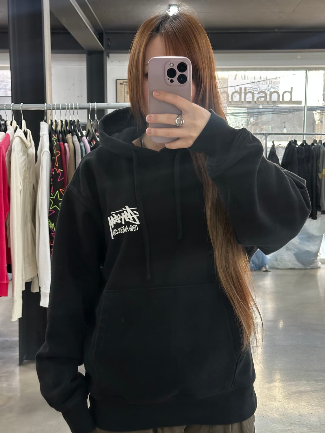 스투시 스탁 LA 후드티 블랙 상품이미지4