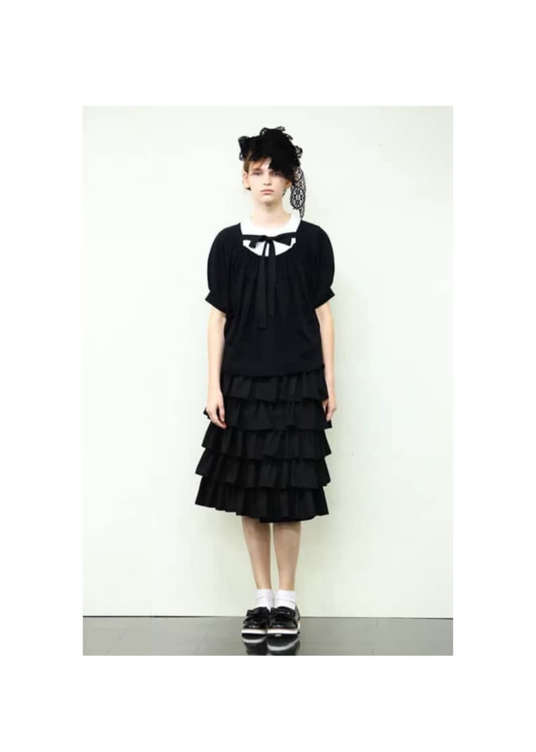 꼼데가르송 트리콧 프릴 랩 스커트 상품이미지2