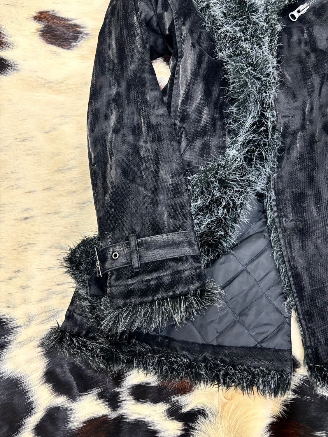 [IN THE ATTIC]2000s VKEI Fur Trimming Wa 상품이미지6