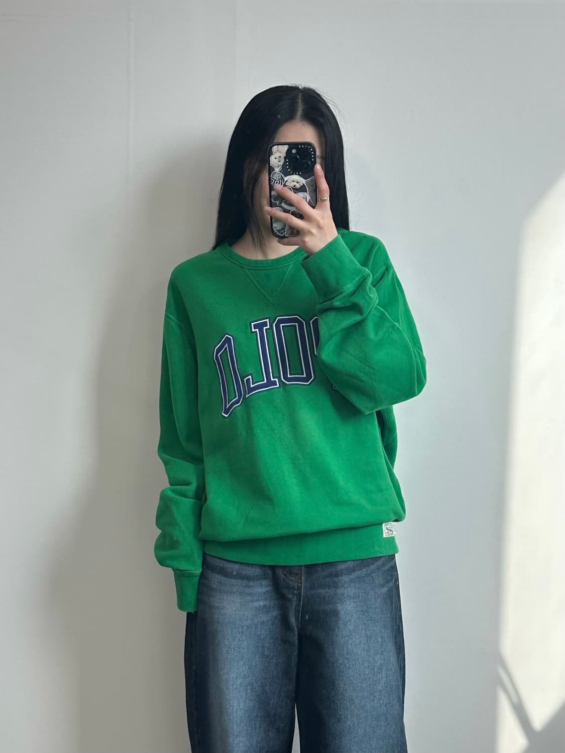 폴로 랄프로렌 QR 신형 스펠아웃 그린 맨투맨 상품이미지1