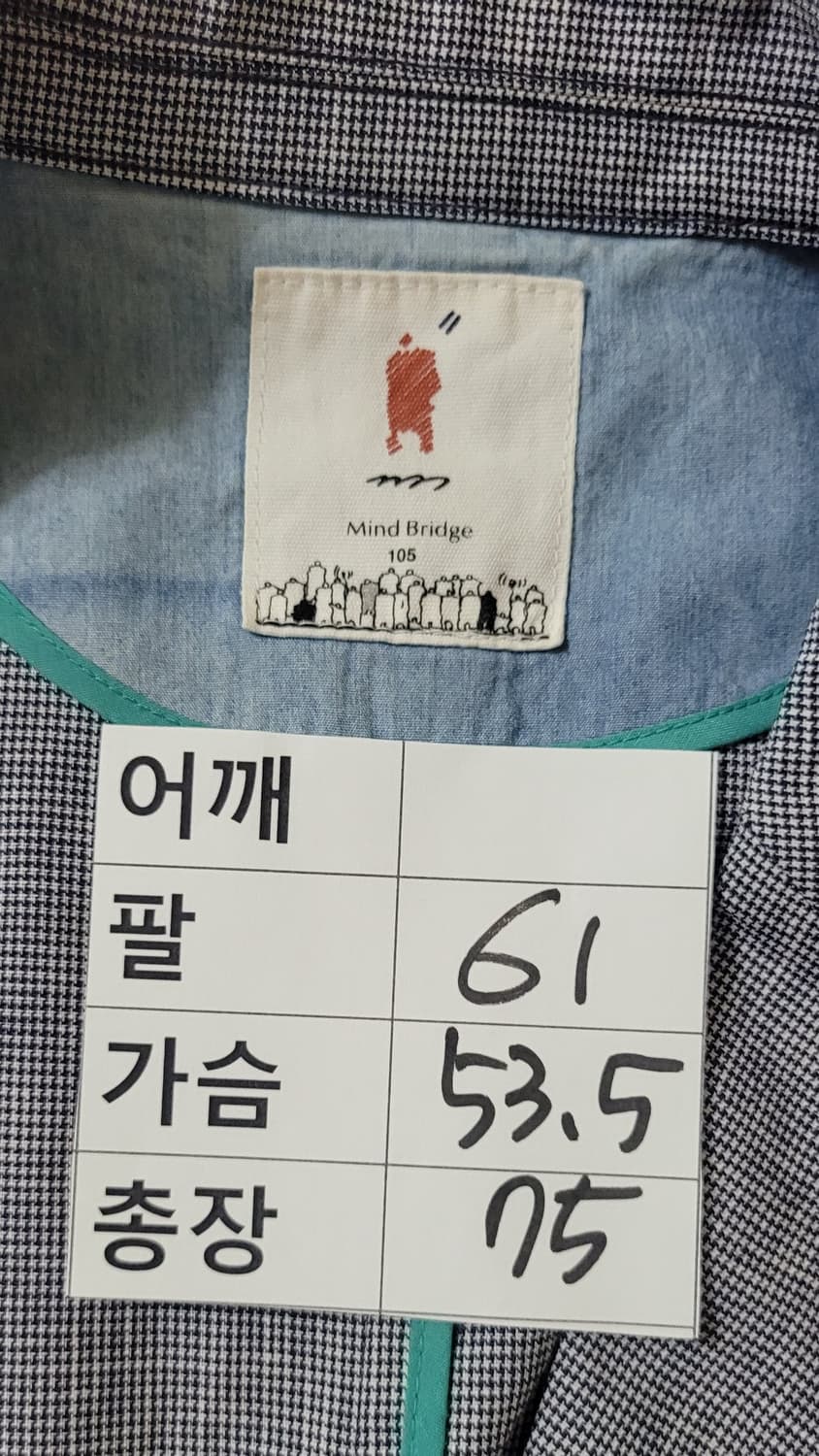(남성100사이즈)마인드브릿지 체크 자켓(여름용) 상품이미지5