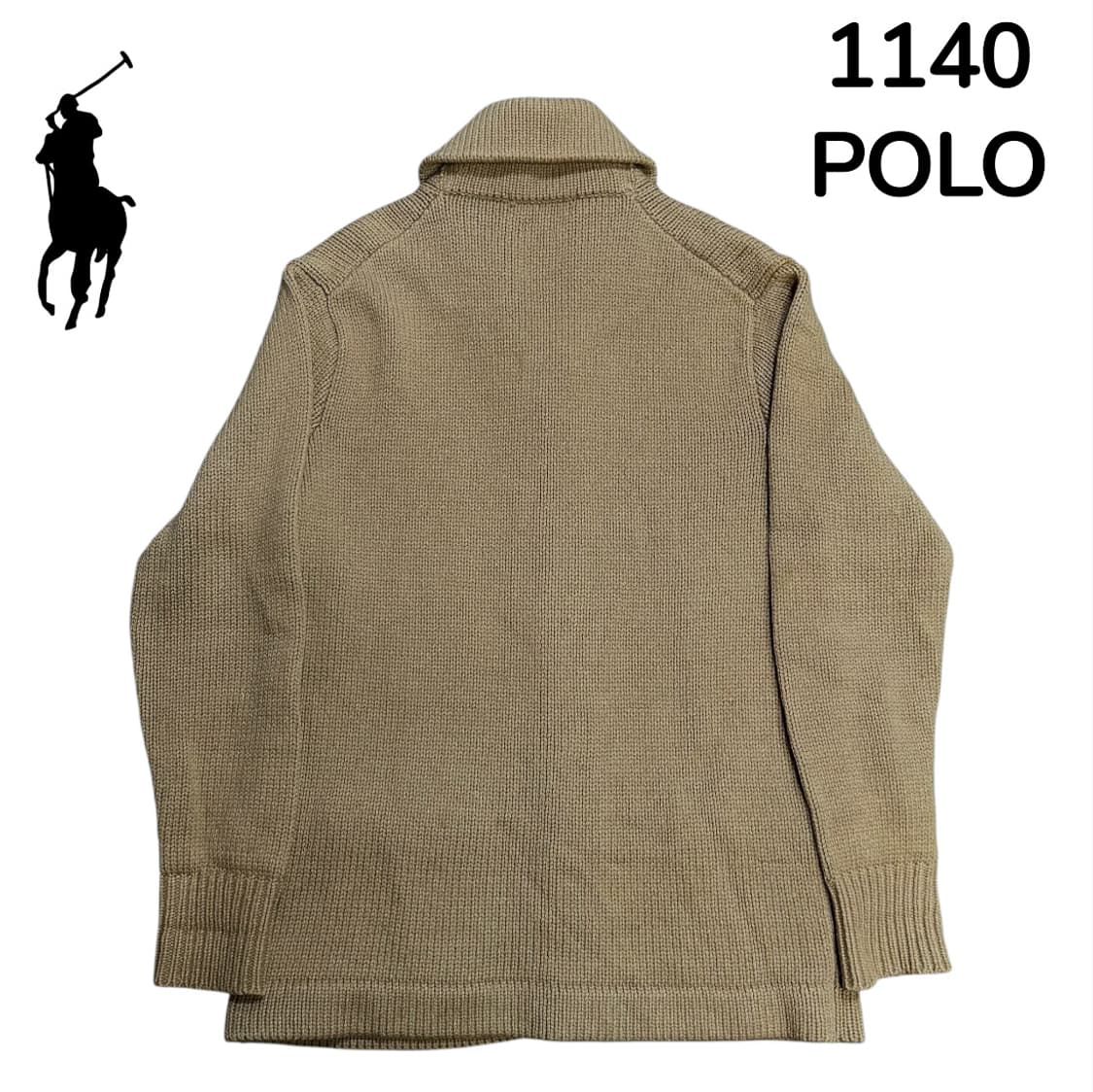 폴로 베이지 롱코트 니트 가디건 S 상품이미지3