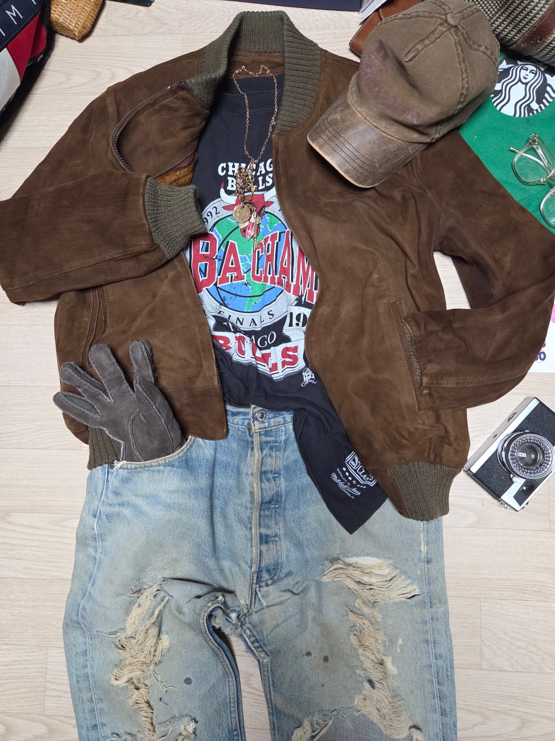 MATARDORN 스웨이드 자켓 봄버 보머 점퍼  상품이미지2