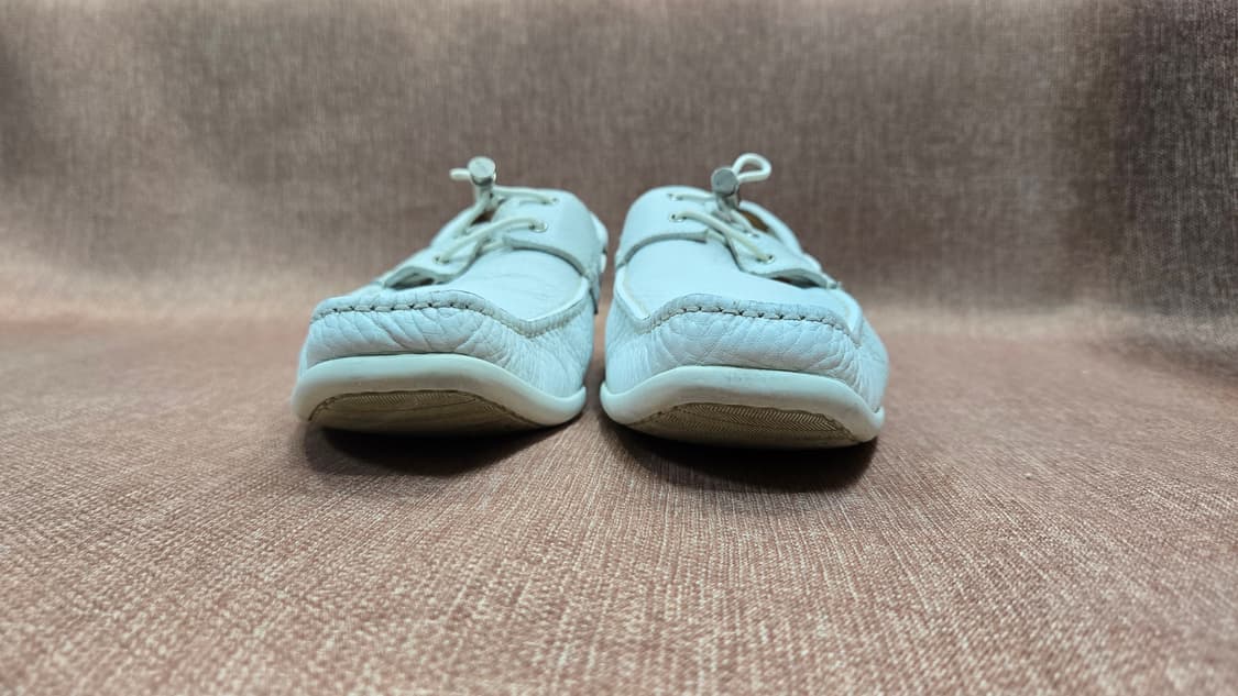 발리  270mm- 화이트레더 드라이빙슈즈 로퍼 스니커즈 상품이미지3