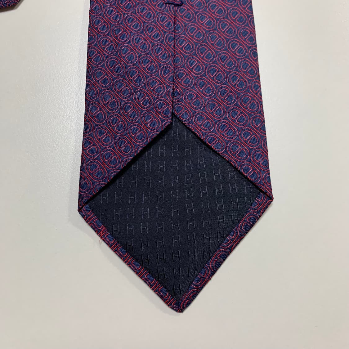 에르메스(HERMES) H모노그램 기하학적패턴 명품넥타이 최상급 9cm 상품이미지5