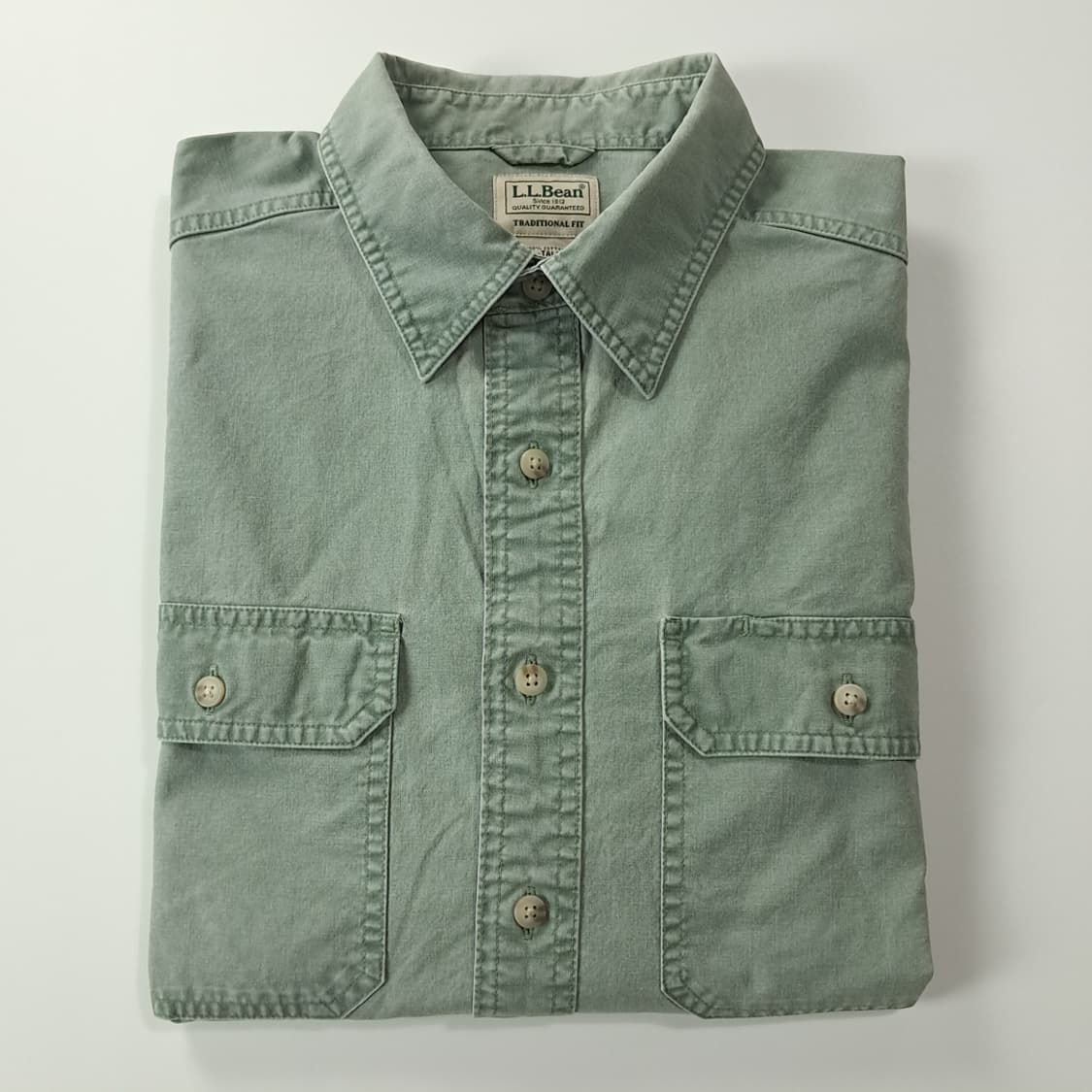 CK347 LT 엘엘빈 90s 세이지그린 워크 셔츠 남방 상품이미지7