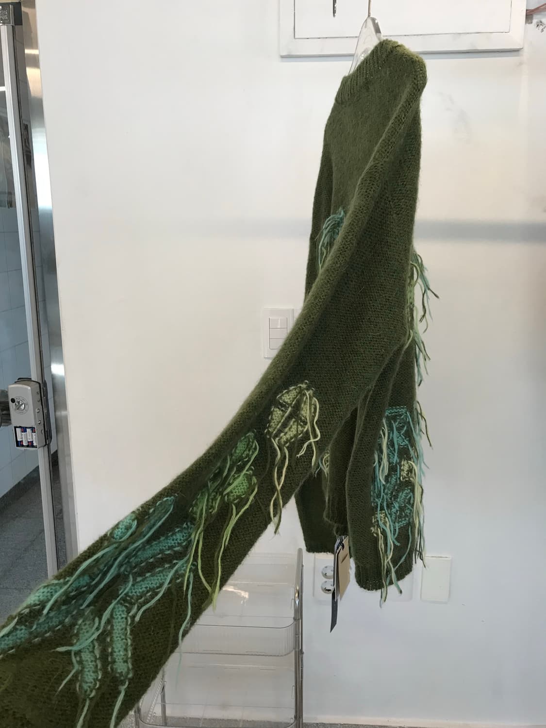 Andersson Bell Olive Fringe Knit Cardiga 상품이미지3