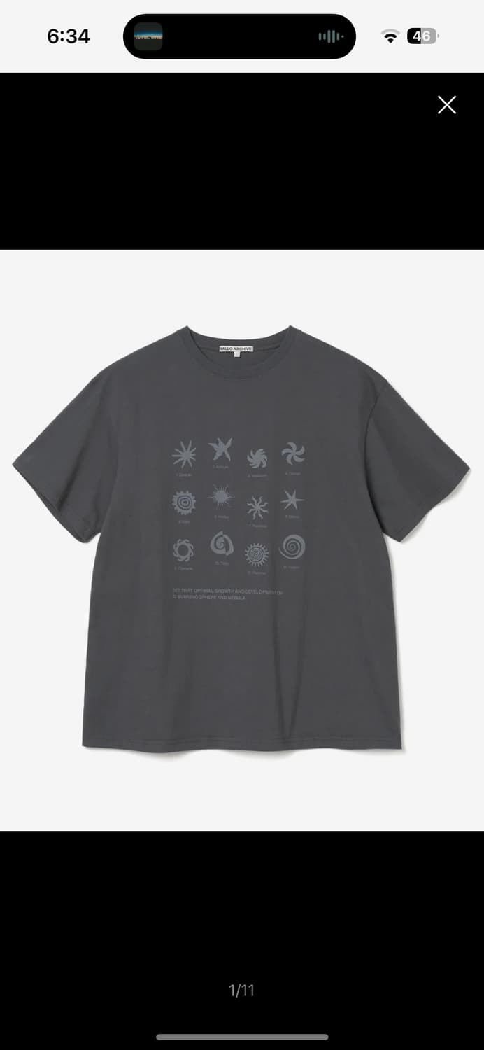 밀로아카이브 반팔 L 차콜 그레이 상품이미지1