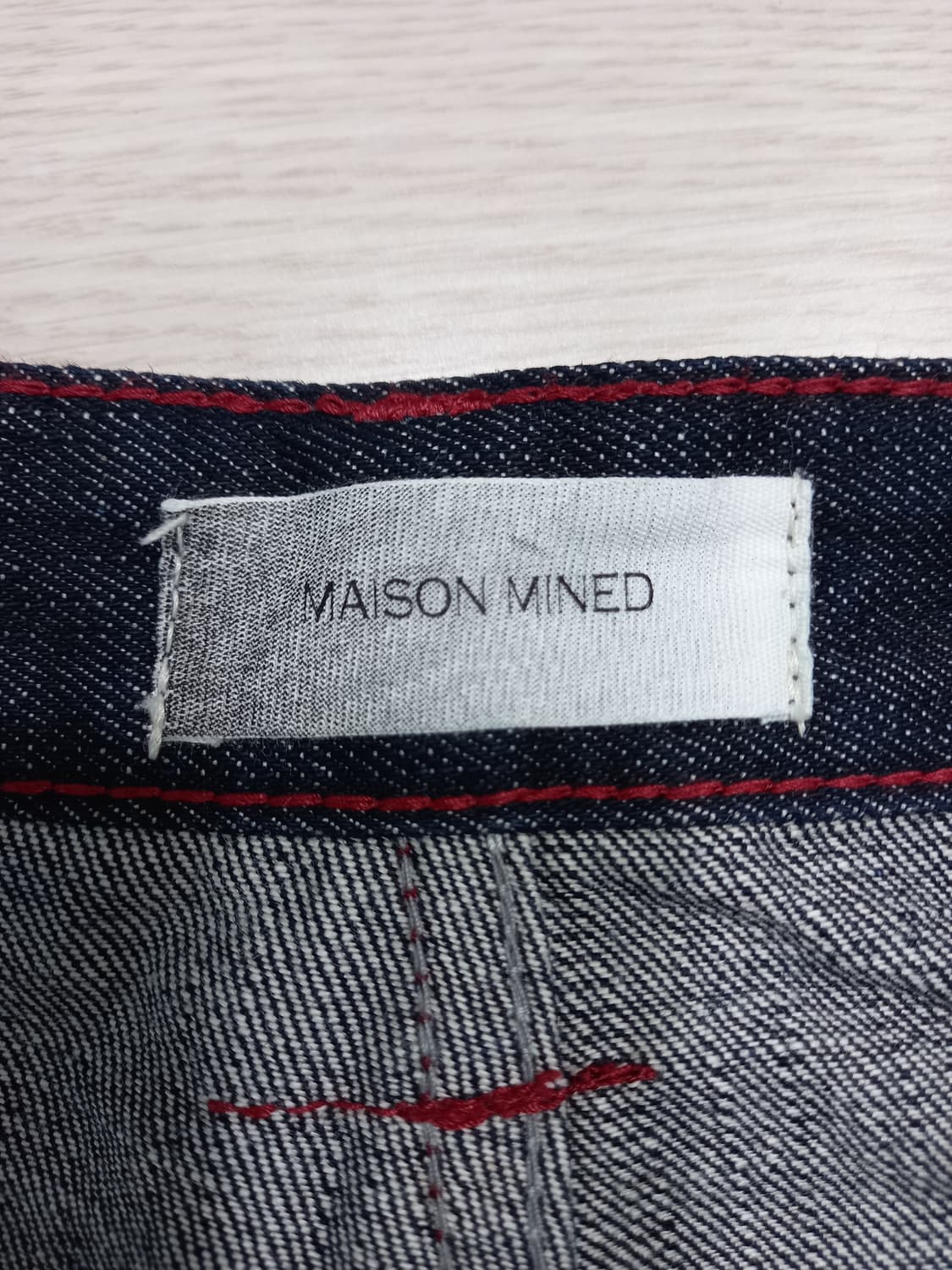 28 새상품 MAISON MINED 원워시드 셀비지 진청 28-873 상품이미지8