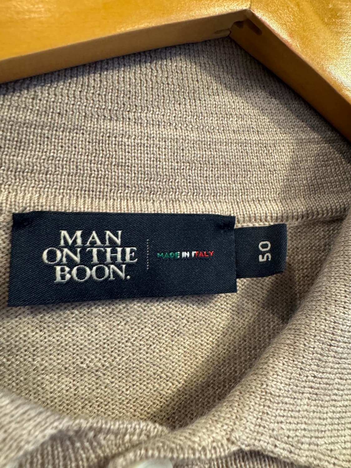 MAN ON THE BOON 베이지 카라 니트 상품이미지2