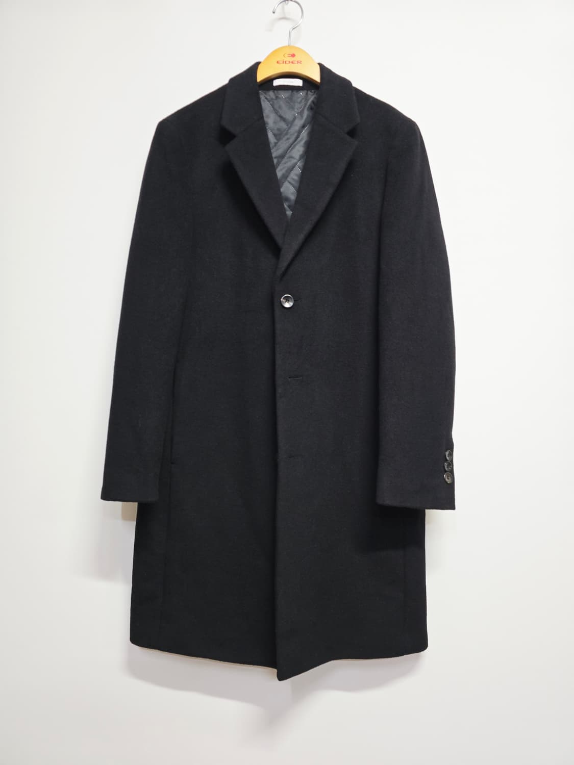 지오지아 모캐시미어혼방 블랙 남성 코트100 상품이미지1