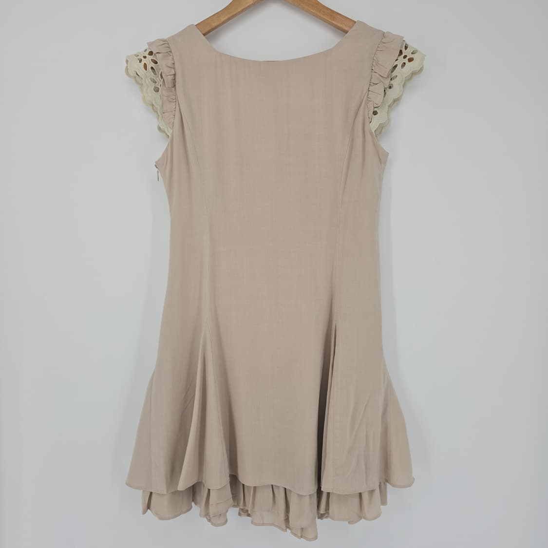 일본 빈티지 프리미엄 레이어드 플레어 베이지 원피스 상품이미지8