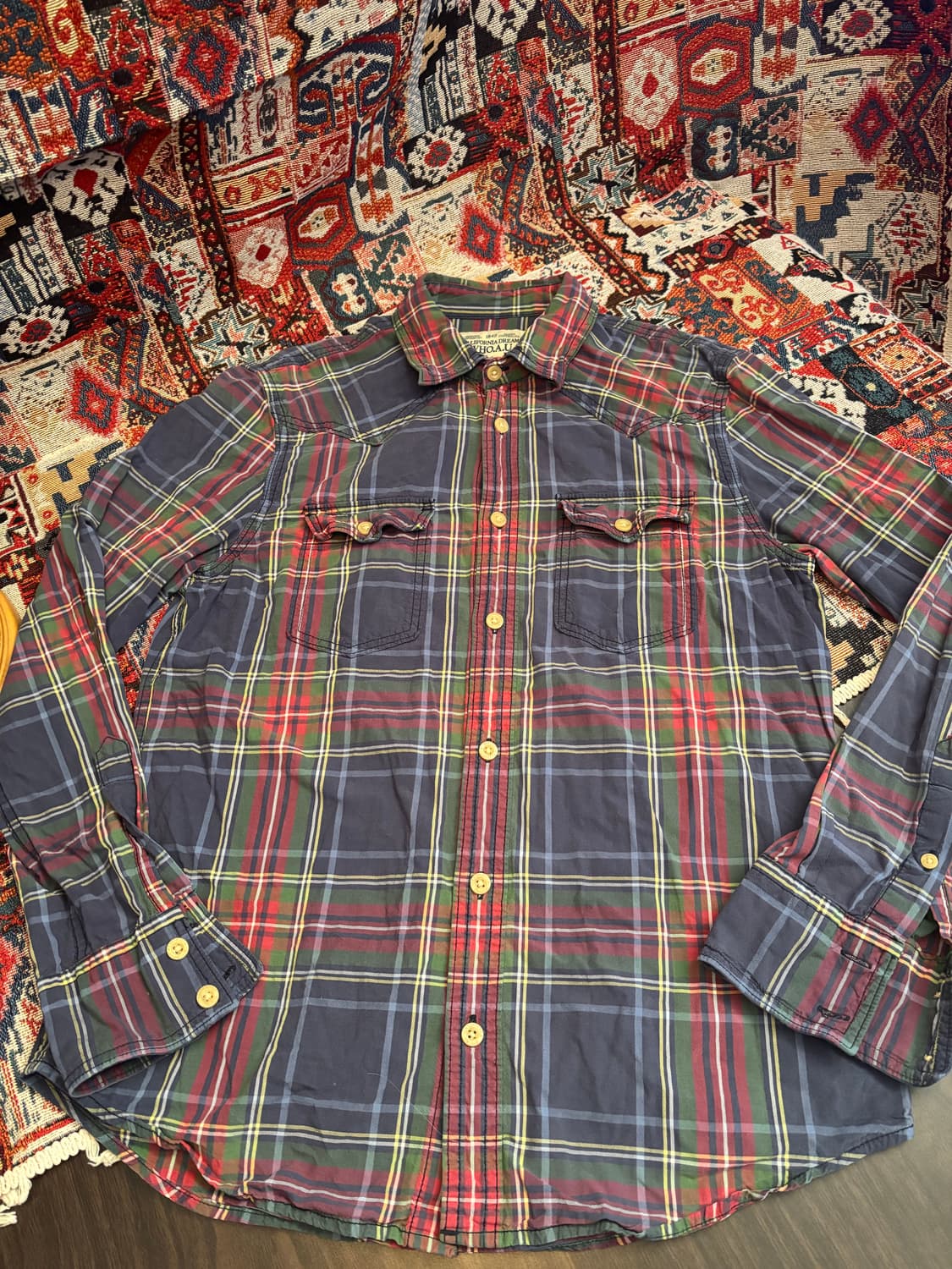 WHO.A.U Vintage line flanel check shirt 상품이미지1