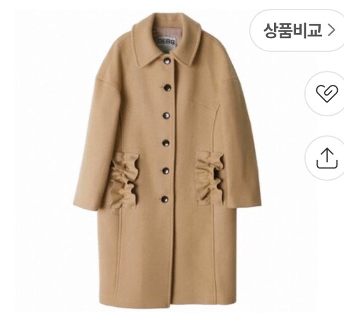 앤디앤댑 뎁 러플 포인트 싱글코트 DG컬러 m사이즈 상품이미지1