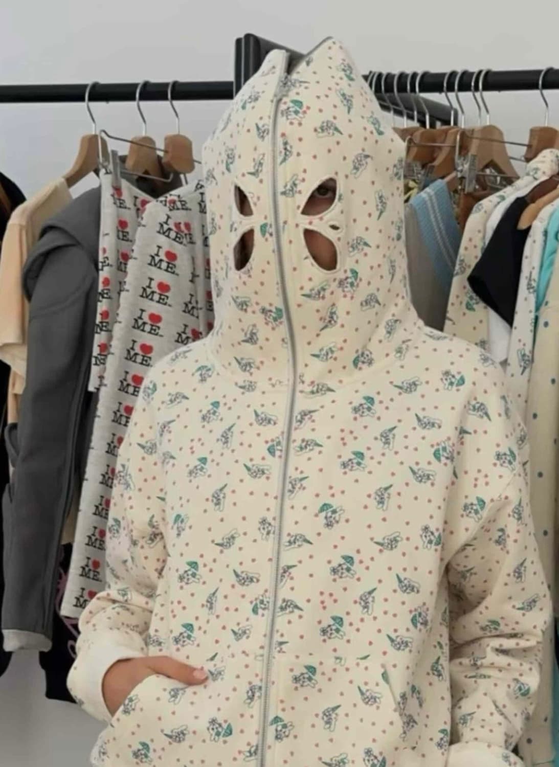 애슐리윌리엄스 노란토끼 후드집업 상품이미지2