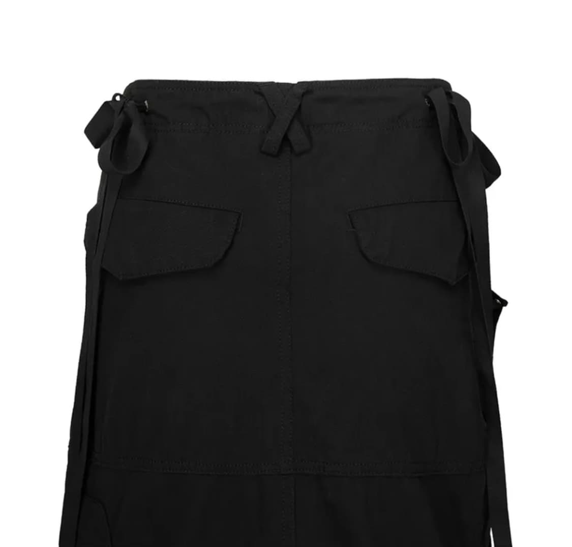 택포•나체 nache STRAP CARGO MAXI SKIRT BLACK 상품이미지4