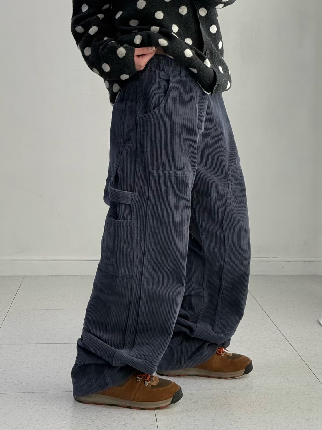 예스아이씨 블루 퍼플 코듀로이 카펜터 상품이미지2