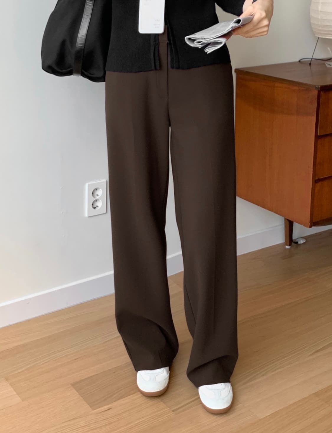 (새상품, 미개봉) 98도씨 워크 히든밴딩 일자 슬랙스 (도톰ver.) 상품이미지7