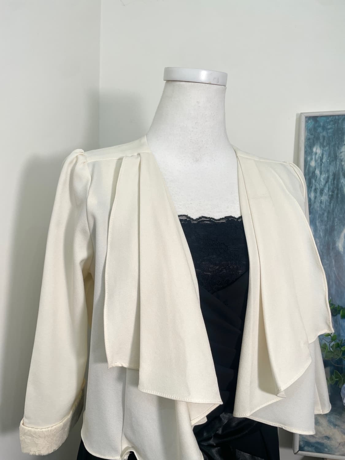 ivory lace ruffle bolero cardigan 상품이미지6