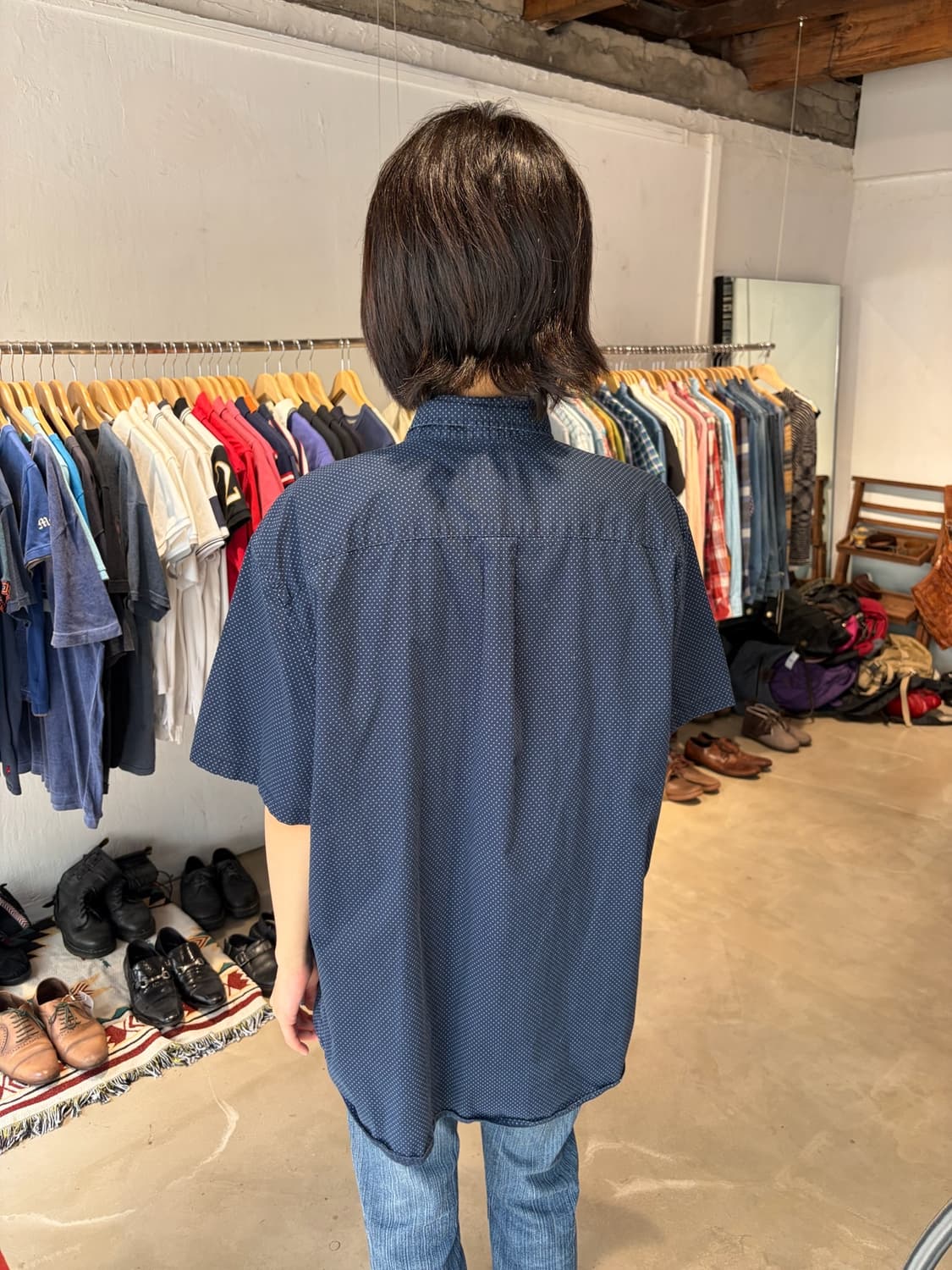 GAP 도트 패턴 반팔 셔츠 XL 상품이미지5