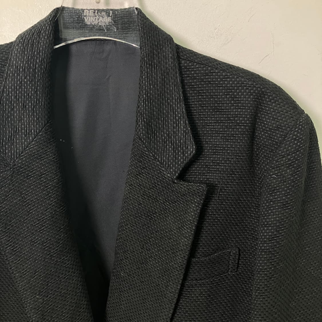90's Y's 요지 야마모토 블랙 헤링본 블레이저 상품이미지4