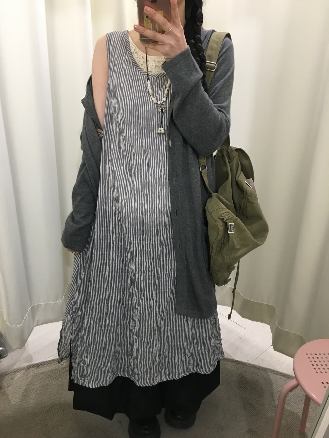 natural stripe omepiece 상품이미지2