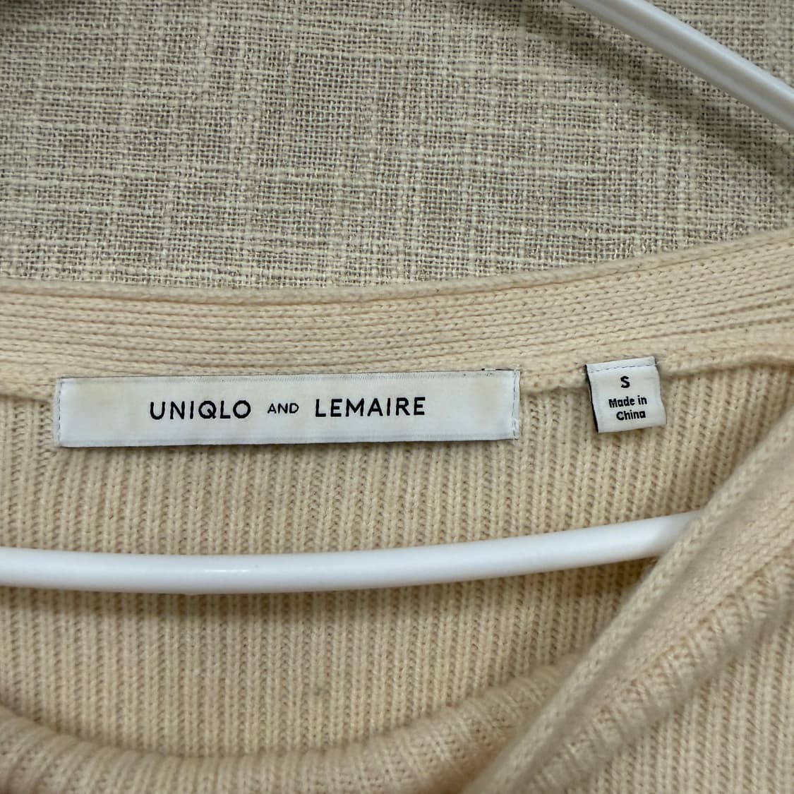 유니클로 르메르 울캐시미어 보트넥 니트 S 아이보리 상품이미지3